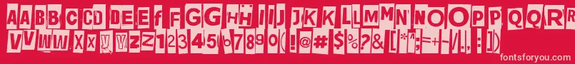 Jadefedgah8002 Font – Pink Fonts on Red Background