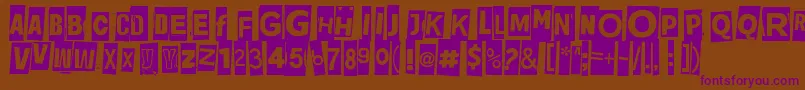 Jadefedgah8002 Font – Purple Fonts on Brown Background