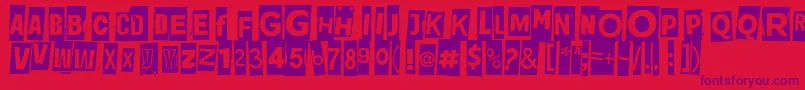 Jadefedgah8002 Font – Purple Fonts on Red Background