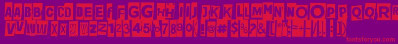 Jadefedgah8002 Font – Red Fonts on Purple Background