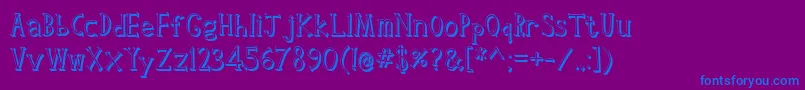 ClinkOutlined Font – Blue Fonts on Purple Background