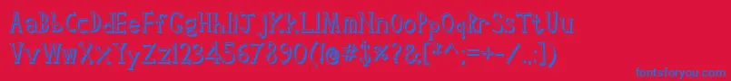 Saiba mais sobre a fonte ClinkOutlined Fonte ClinkOutlined – fontes azuis em um fundo vermelho