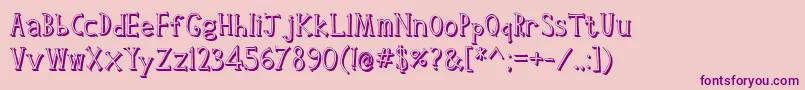 ClinkOutlined Font – Purple Fonts on Pink Background