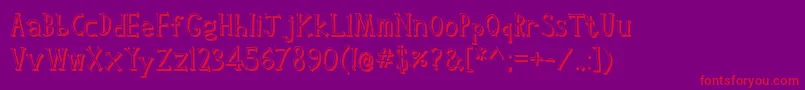 fuente ClinkOutlined – Fuentes Rojas Sobre Fondo Morado