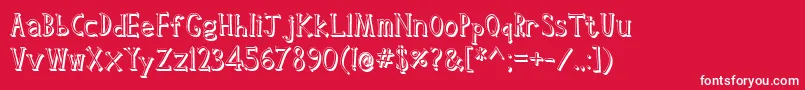 ClinkOutlined Font – White Fonts on Red Background