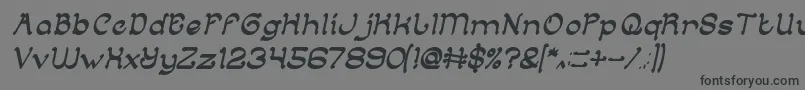 Шрифт ArabianKnightItalic – чёрные шрифты на сером фоне