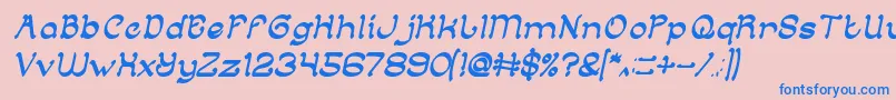 fuente ArabianKnightItalic – Fuentes Azules Sobre Fondo Rosa