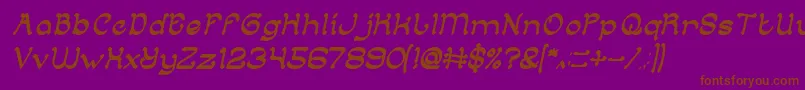 fuente ArabianKnightItalic – Fuentes Marrones Sobre Fondo Morado