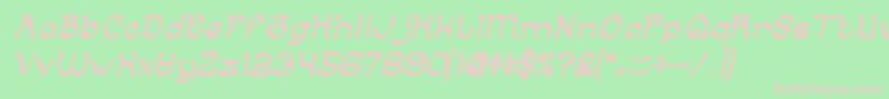 ArabianKnightItalic Font – Pink Fonts on Green Background