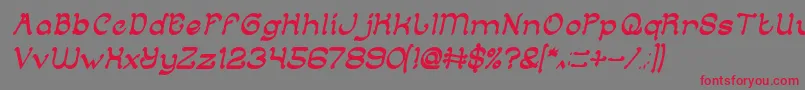 fuente ArabianKnightItalic – Fuentes Rojas Sobre Fondo Gris