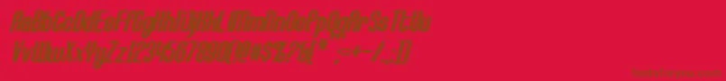 Шрифт CallieMaeBoldItalic – коричневые шрифты на красном фоне