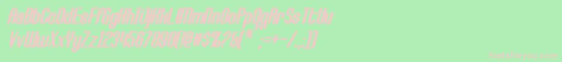 CallieMaeBoldItalic Font – Pink Fonts on Green Background