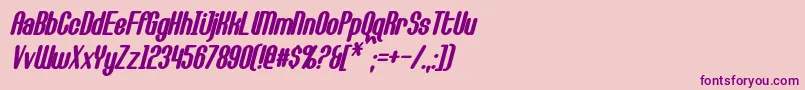 CallieMaeBoldItalic Font – Purple Fonts on Pink Background