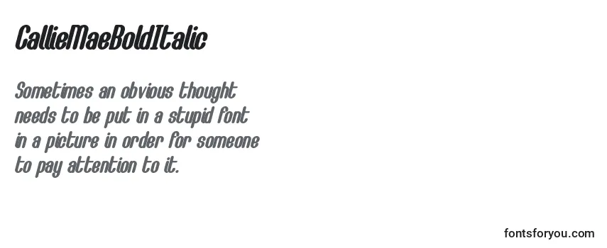 Review of the CallieMaeBoldItalic (52651) Font
