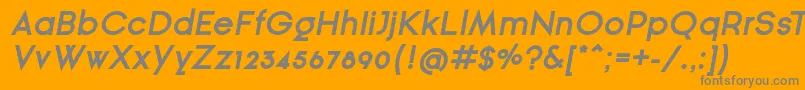 GinРІraSansBoldOblique Font – Gray Fonts on Orange Background