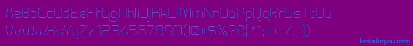 Шрифт Aunchanted Thin – синие шрифты на фиолетовом фоне