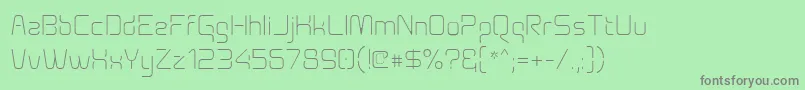 Czcionka Aunchanted Thin – szare czcionki na zielonym tle