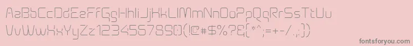 Czcionka Aunchanted Thin – szare czcionki na różowym tle