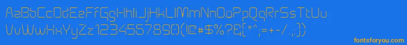 Aunchanted Thin Font – Orange Fonts on Blue Background