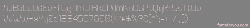 フォントAunchanted Thin – 灰色の背景にピンクのフォント
