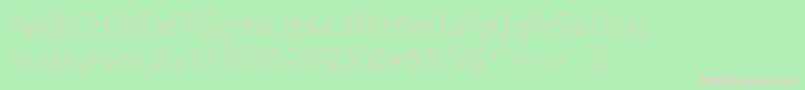 Aunchanted Thin Font – Pink Fonts on Green Background