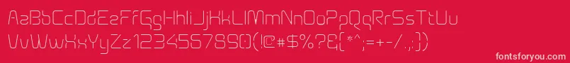 フォントAunchanted Thin – 赤い背景にピンクのフォント