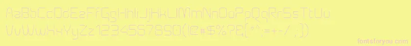 Aunchanted Thin-fontti – vaaleanpunaiset fontit keltaisella taustalla