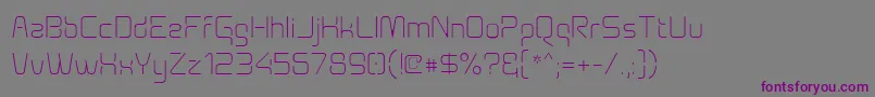 Fonte Aunchanted Thin – fontes roxas em um fundo cinza