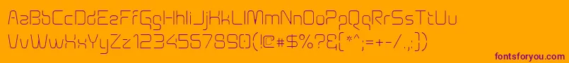 フォントAunchanted Thin – オレンジの背景に紫のフォント