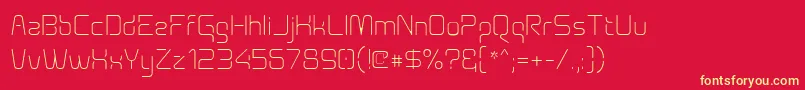 Aunchanted Thin Font – Yellow Fonts on Red Background