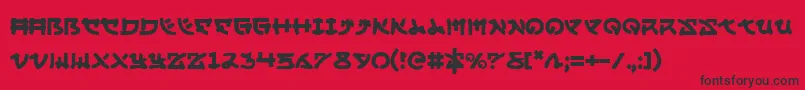 Yama Font – Black Fonts on Red Background