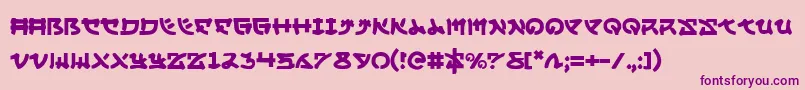 Yama Font – Purple Fonts on Pink Background