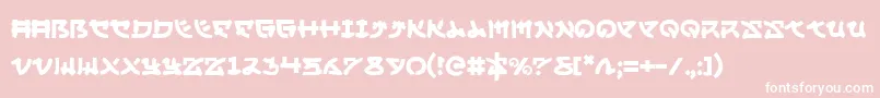 Yama Font – White Fonts on Pink Background