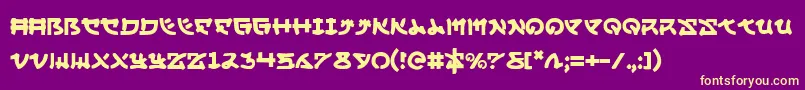 Yama Font – Yellow Fonts on Purple Background