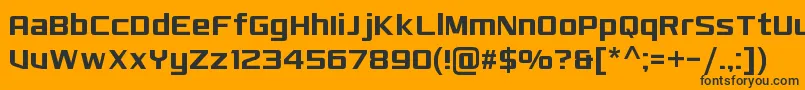 MonkirtaPursuitNc Font – Black Fonts on Orange Background
