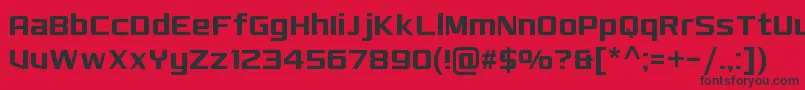 フォントMonkirtaPursuitNc – 赤い背景に黒い文字