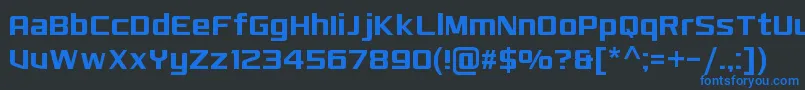 MonkirtaPursuitNc Font – Blue Fonts on Black Background