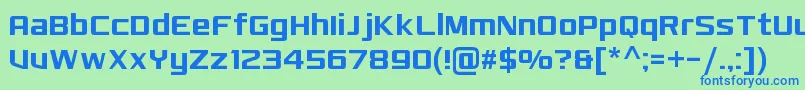 MonkirtaPursuitNc Font – Blue Fonts on Green Background