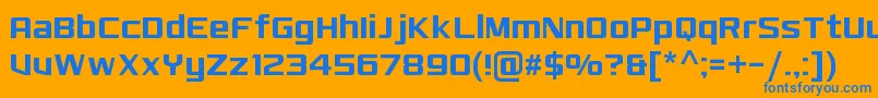 MonkirtaPursuitNc Font – Blue Fonts on Orange Background