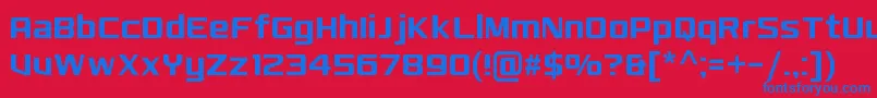 MonkirtaPursuitNc Font – Blue Fonts on Red Background