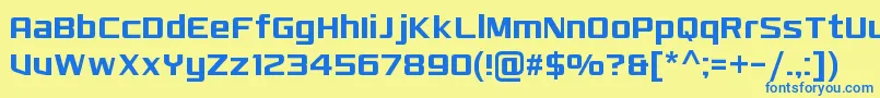 MonkirtaPursuitNc Font – Blue Fonts on Yellow Background