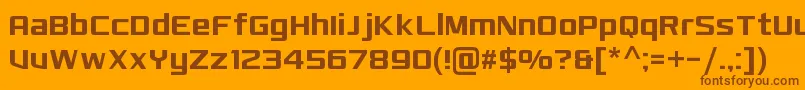 MonkirtaPursuitNc Font – Brown Fonts on Orange Background