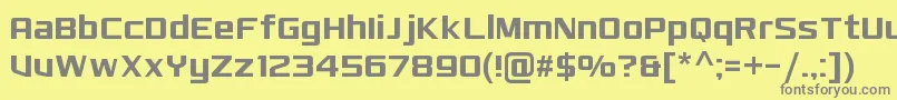 MonkirtaPursuitNc Font – Gray Fonts on Yellow Background