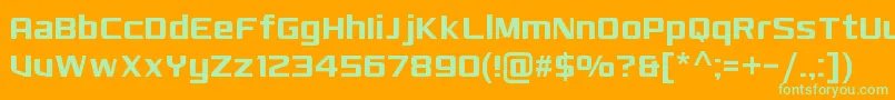 MonkirtaPursuitNc Font – Green Fonts on Orange Background