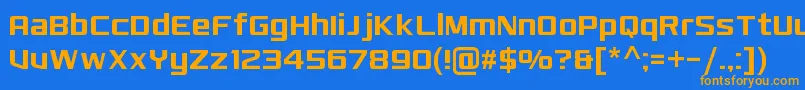 MonkirtaPursuitNc Font – Orange Fonts on Blue Background
