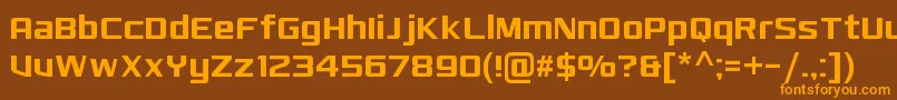 MonkirtaPursuitNc Font – Orange Fonts on Brown Background