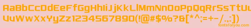 MonkirtaPursuitNc Font – Orange Fonts on Pink Background