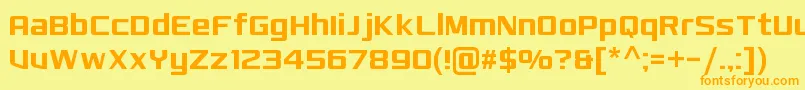 MonkirtaPursuitNc Font – Orange Fonts on Yellow Background
