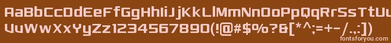 MonkirtaPursuitNc Font – Pink Fonts on Brown Background