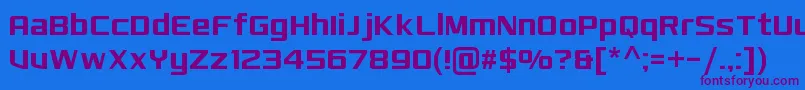 MonkirtaPursuitNc Font – Purple Fonts on Blue Background